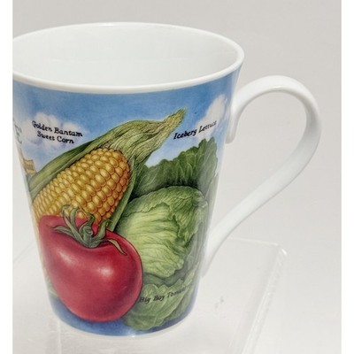 Burpee Seed 125th Anniversary Floral Veggies Garden Ceramic Cup Mug