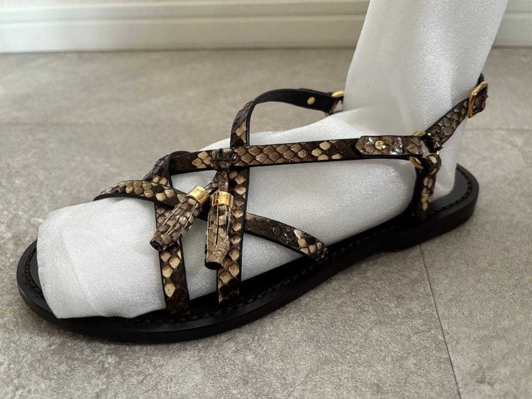 CELINE Python Tassel Sandals 35 - image 4