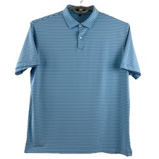 Peter Millar Crown Crafted Miles Stripe Golf Polo Mens XL Stretch Fairway Shirt
