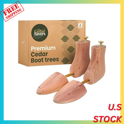 Cedar Boot Tree for Men - Natural Aromatic Wood Boot Tree Grown In USA, For Boot