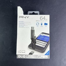 PNY DUO Link 64GB USB 3.0 OTG Flash Drive for iOS Devices and Computers - IPhone