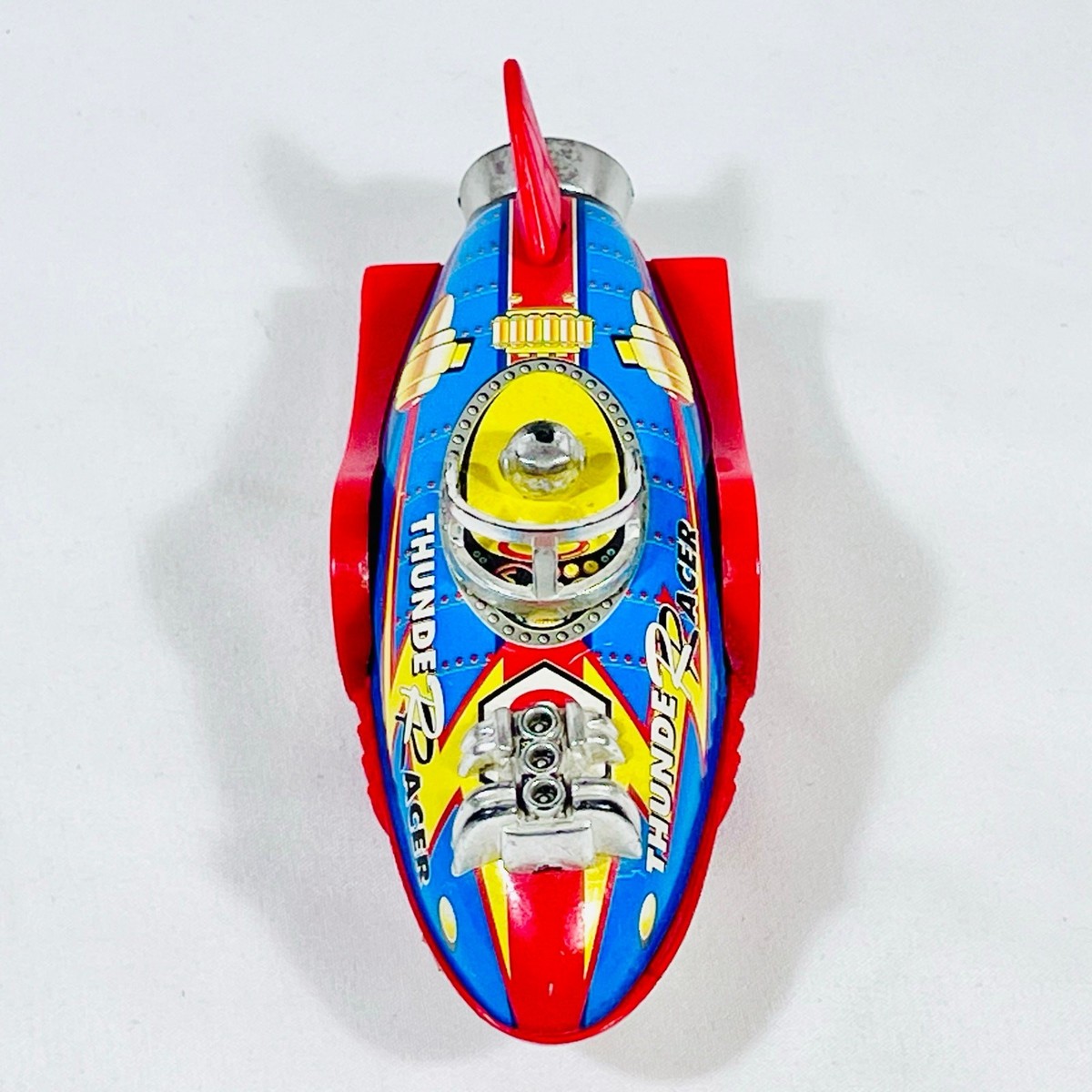 PlayGo Tinplate Masudaya Thunder Racer Robot Rocket Tin Toy  display picture 1
