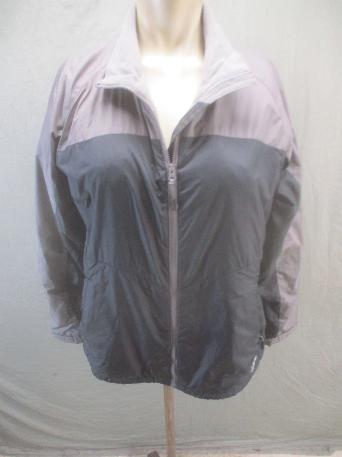 Cabelas Size M Mens Gray Fleece Lined Drawcord Hem Full Zip Casual Jacket 938