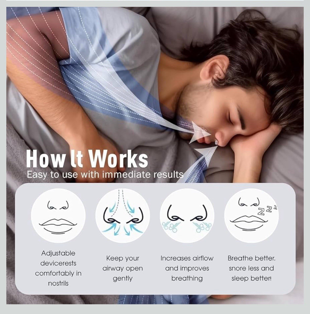 Anti Snoring Devices, Silicone Magnetic Stop Snoring Solution for Men and Women