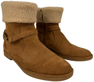 Tommy Hilfiger Nessy Camel Suede Snowboot w/ Shearling Lining & Cuff womens 10M
