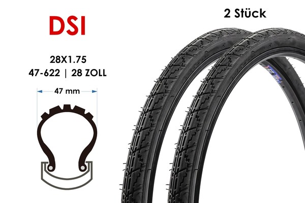 2 StüCk 28 Zoll Fahrrad Reifen 28X1.75 City Trekking Bike Tire 47-622 Mantel-image