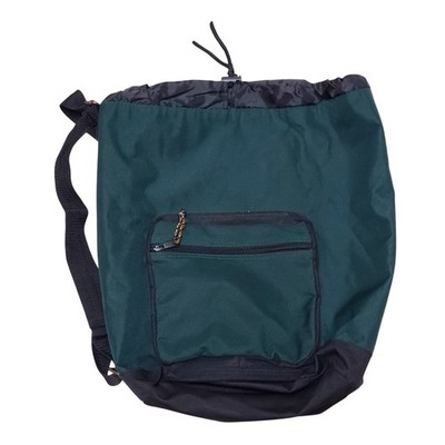 Green Drawstring Single Strap Back Pack 18'' x 15''