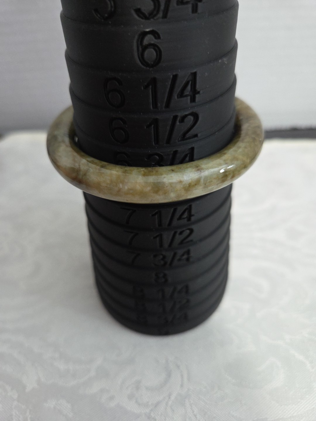 Solid Natural Green jade Stone Bangle Bracelet - image 7