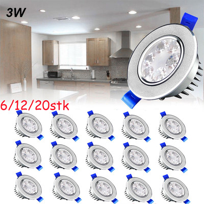 3W LED Einbaustrahler 230V Flach Einbau Spots Panel Einbauleuchten Deckenleuchte