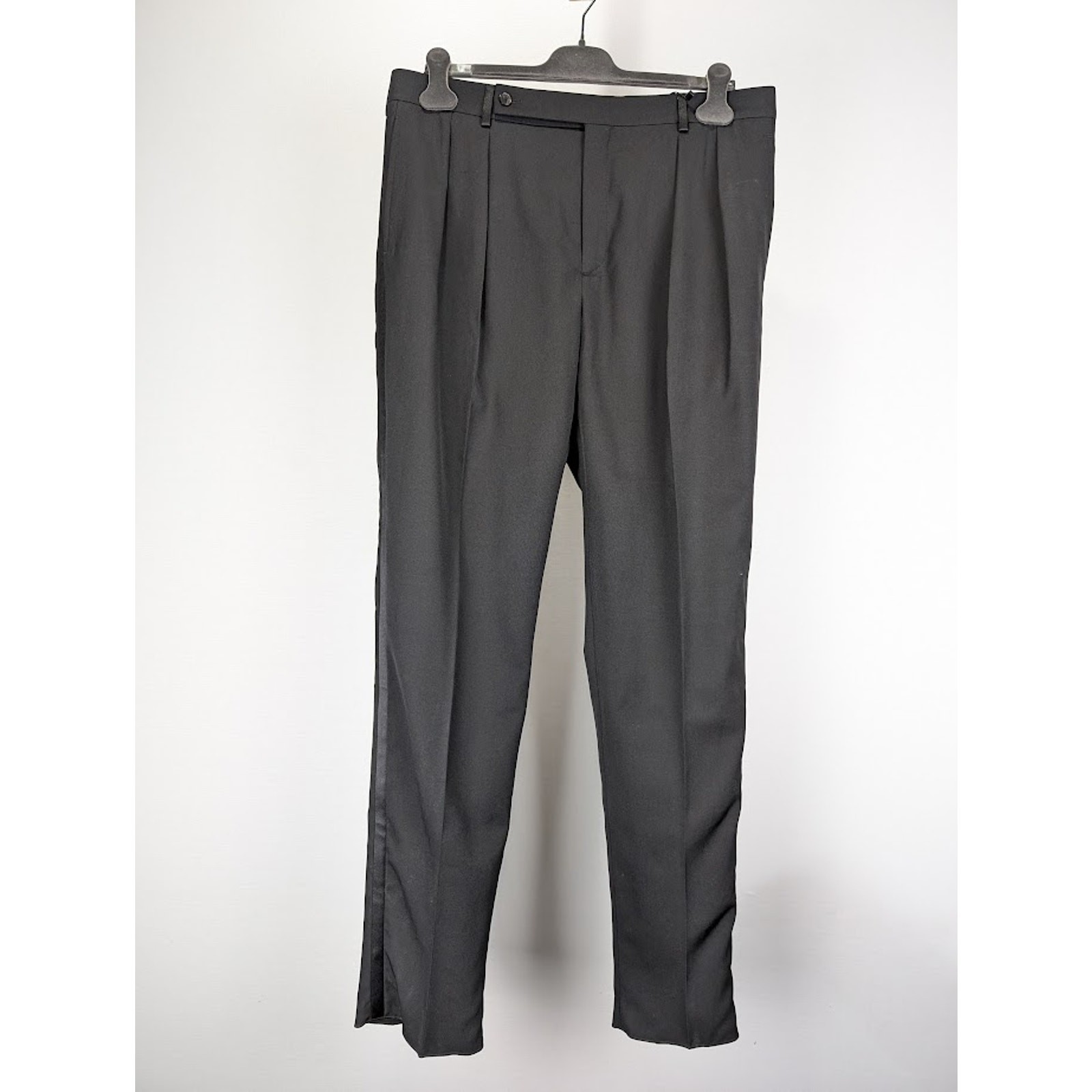 Pantaloni smoking Saint Laurent Paris 2 pieghe colore nero nuovi con etichette 46