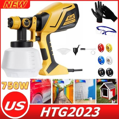 #ad New 750W Cordless High Pressure Spray Gun Electric Paint Sprayer Handheld DIY US $19.99