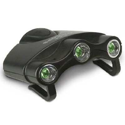 Cyclops Orion Hat Clip Light 3 Green LED 17.5 Lumens CR2032