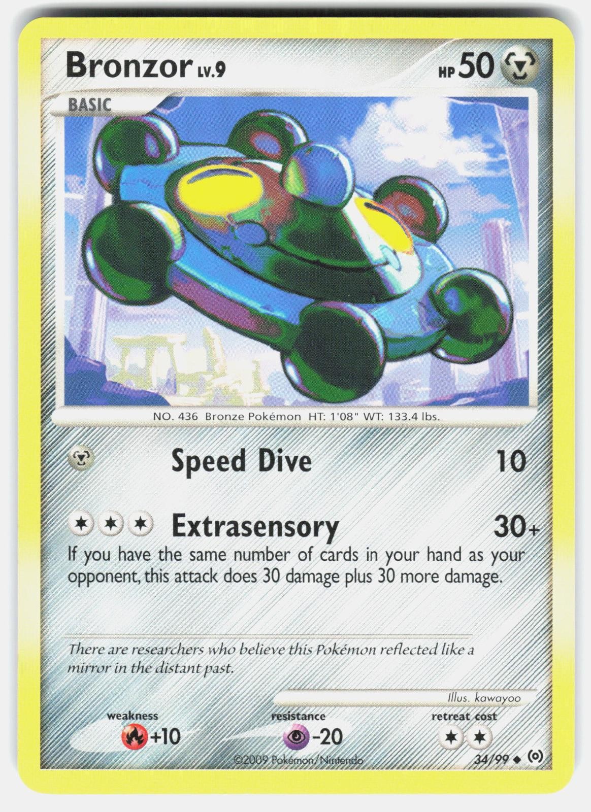Bronzor 34/99 Uncommon Arceus Pokemon Very Lightly Played