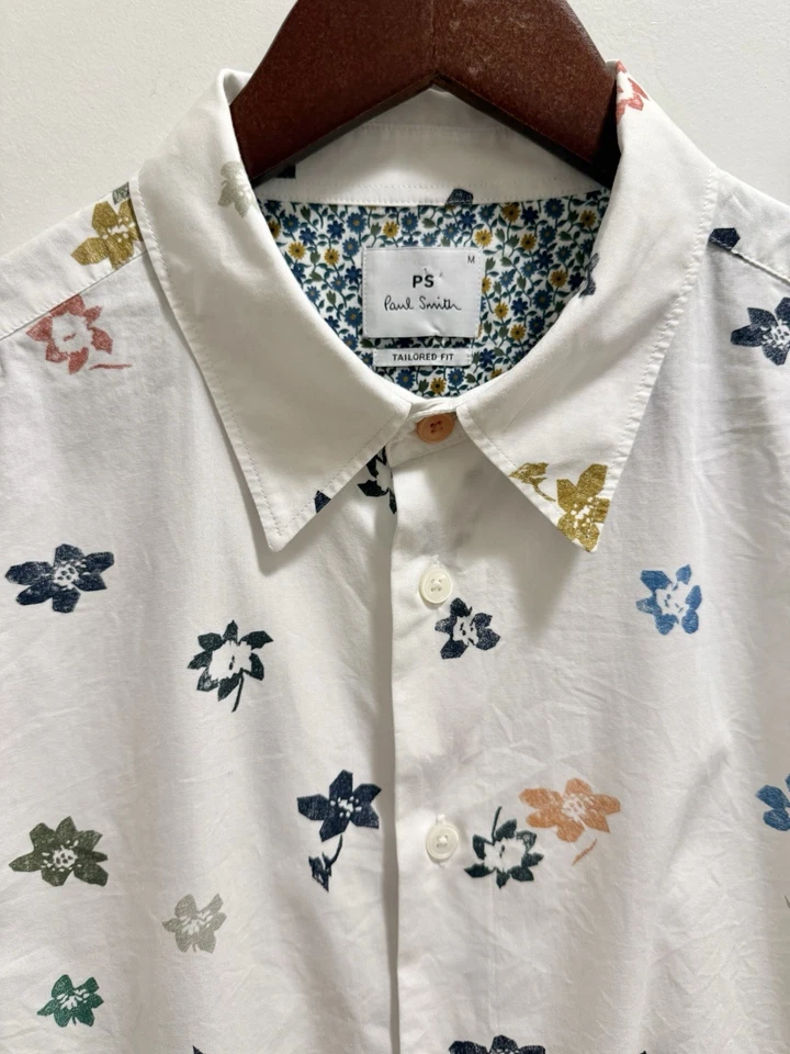 Paul Smith Tailored Fit Floral Button Up Shirt Flip Cuff Mens Size Medium $295 - Image 3 of 4