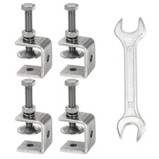 4Pcs 304 Stainless Steel C Clamps Mini 1-1/4" 30mm Opening Galvanized U Clamp,