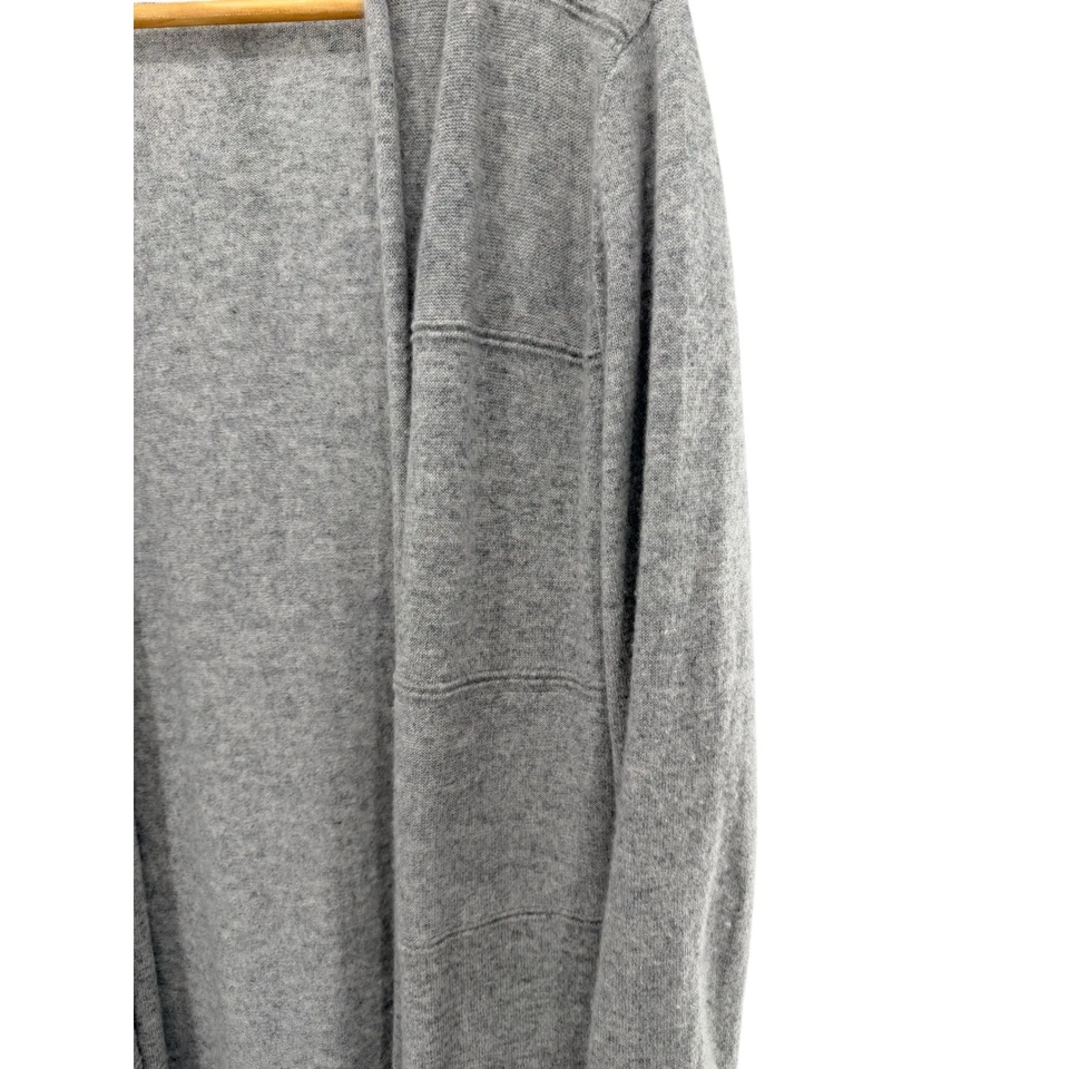 J.McLaughlin 100% Cashmere Long Open Cardigan Gray L Soft Cozy Luxe Knit - Image 4 of 4