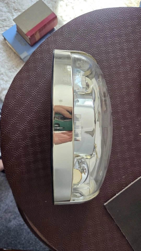 Rhythm Mantel Clock Enchanted Kingdom Rotating Swan Pendulums Gold 4SG738WR18 - Image 3 of 3