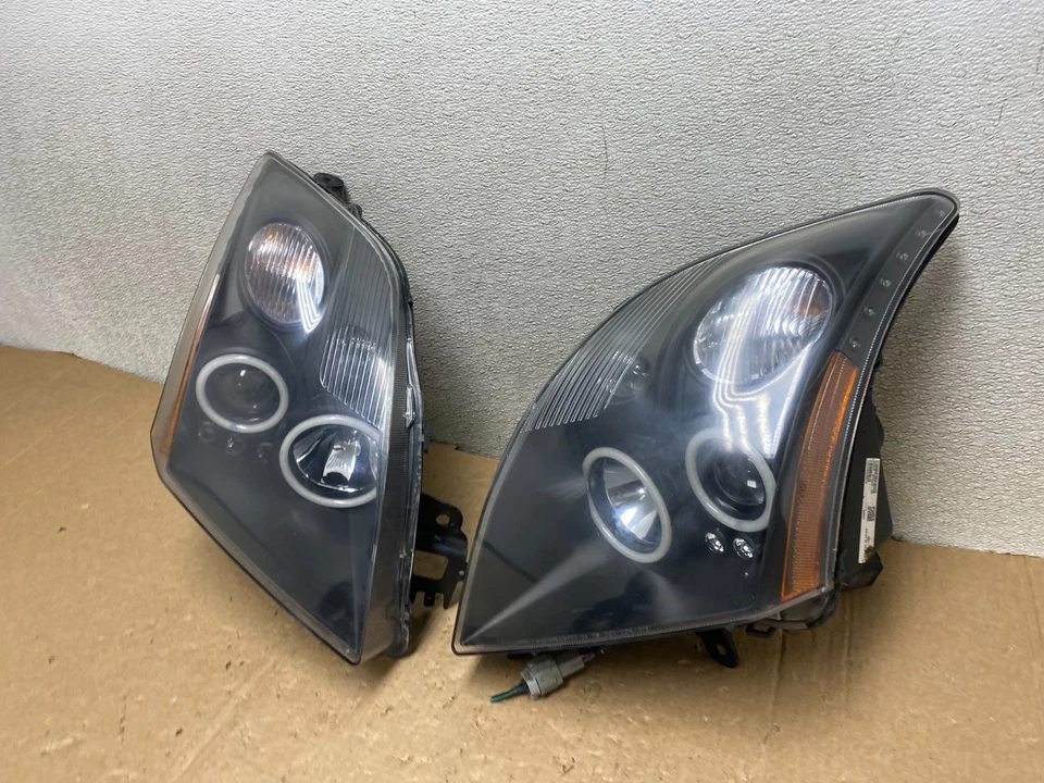 Juego de faros LED negros izquierdo+derecho halógenos Nissan Sentra 2007-2009 U9939 DW Foto 2 de 4