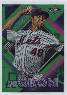 2020 Topps Fire Green /199 Jacob deGrom #48 1cx3