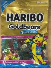 8 Oz HARIBO Goldbears •TROPICAL • Bag Limited Edition NEW Gummy Candy Bears