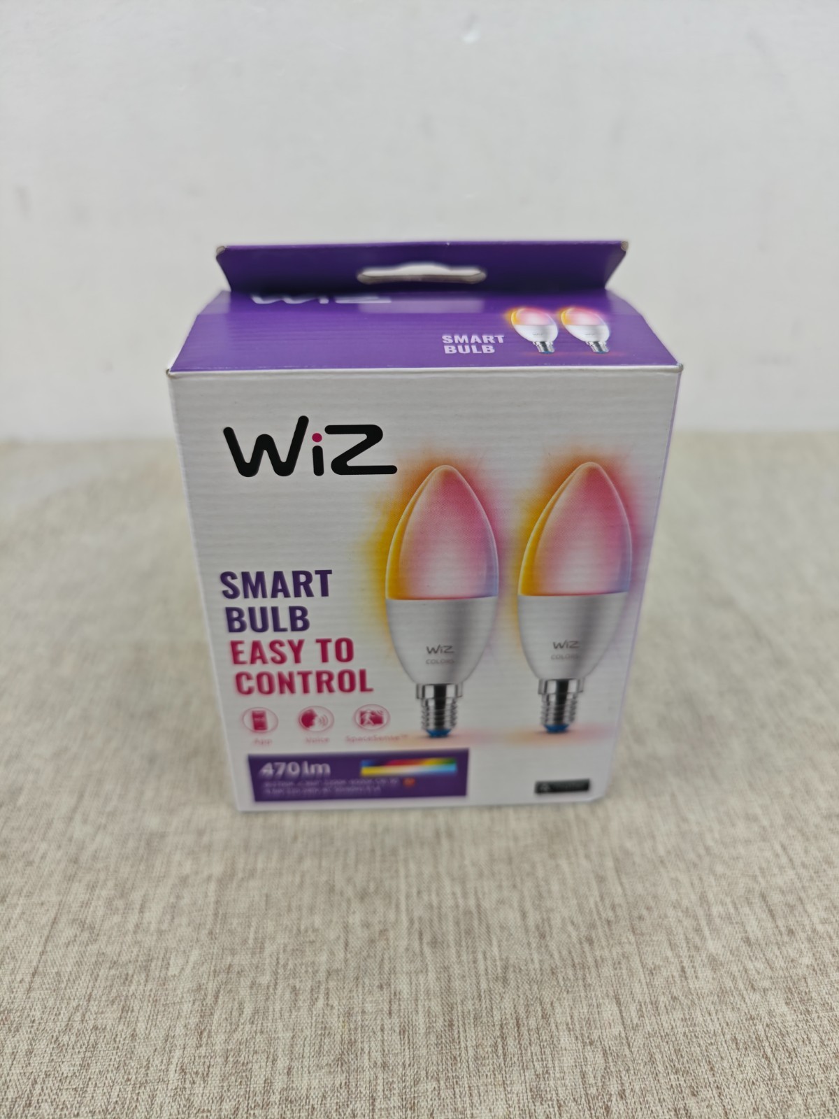 WiZ Smart Bulb, E14 Colour, Smart Dimming LED, Connected WiFi Works with Alexa