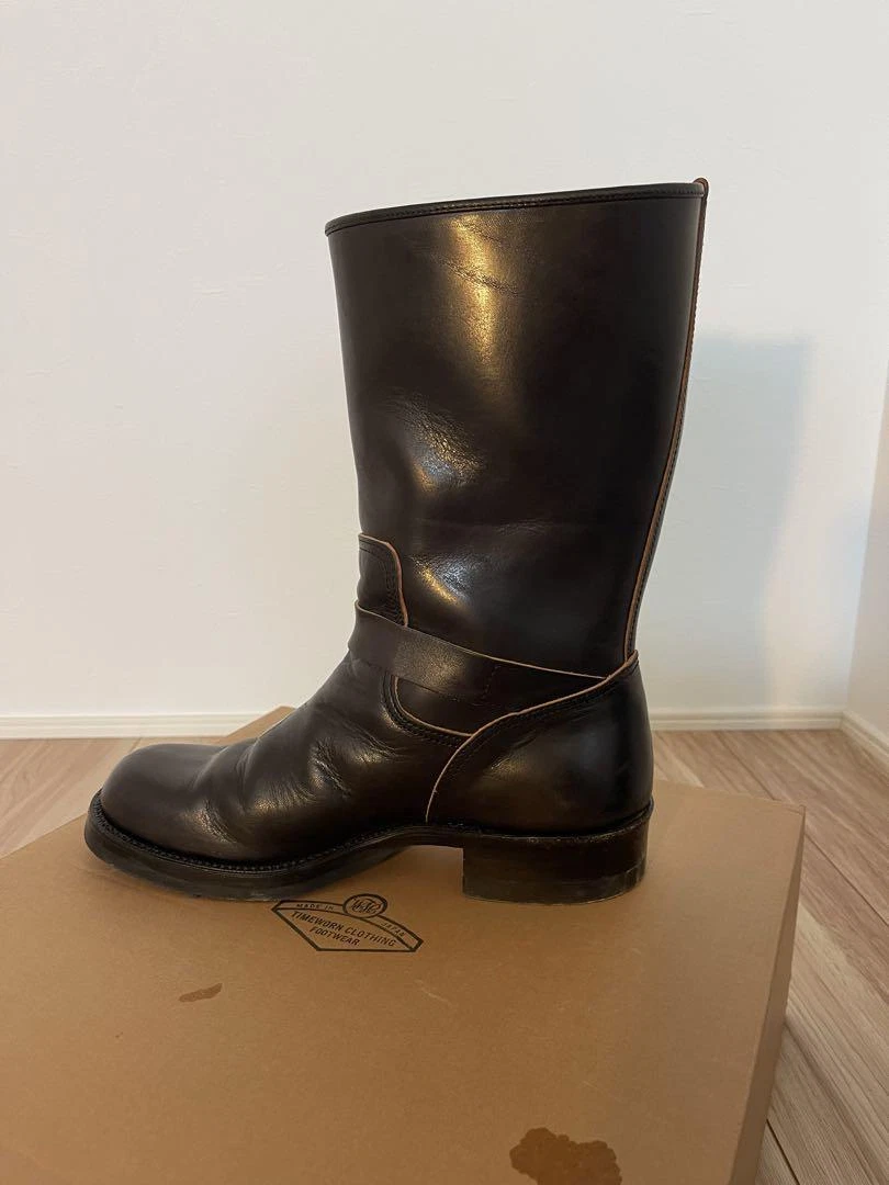 timeworn clothing atlast engineer boots leather size US8 black