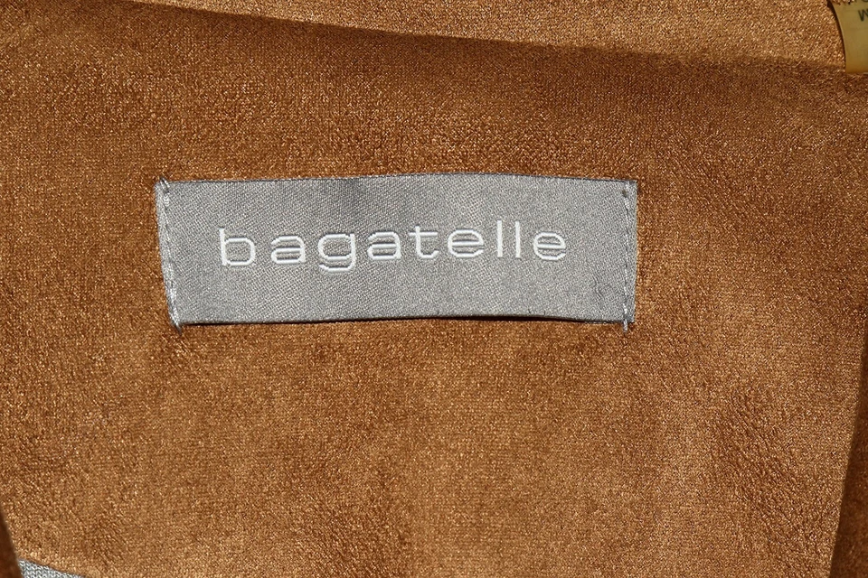 Chaqueta de moto de gamuza sintética XL para mujer forrada en marrón capa de otoño nueva con etiquetas Foto 3 de 4