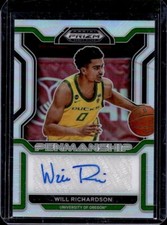 Will Richardson Oregon Ducks Basketball Autograph Panini Prizm Rookie Card Auto. rookie card picture