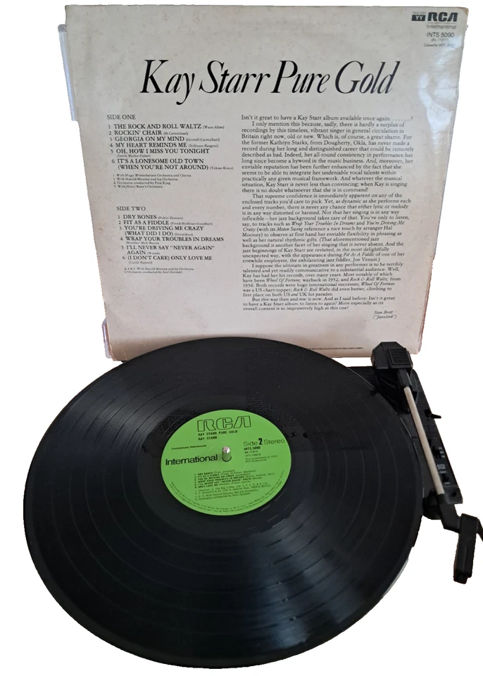 KAY STARR -PURE GOLD COMPILATION LP 1981 RCA VINYL EX CON £7.53 FREE P&P - Image 2 of 2