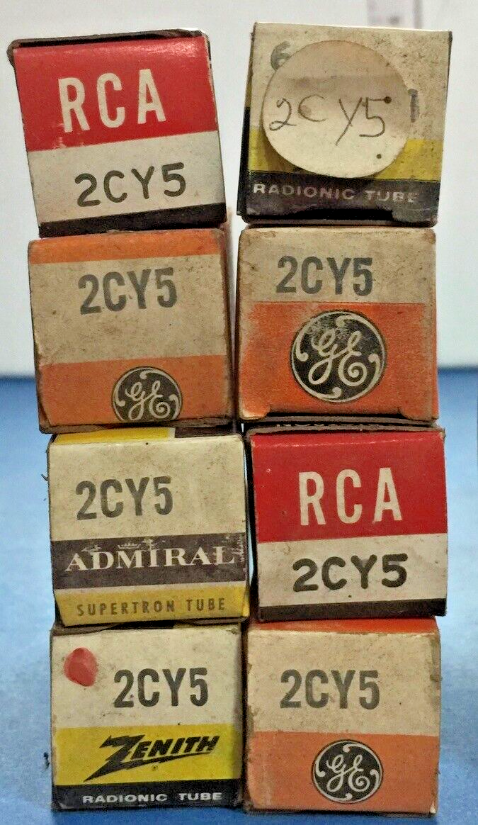 RCA Zenith GE 2CY5 Vacuum Tubes Pack of 8 for Enhanced Audio Performance