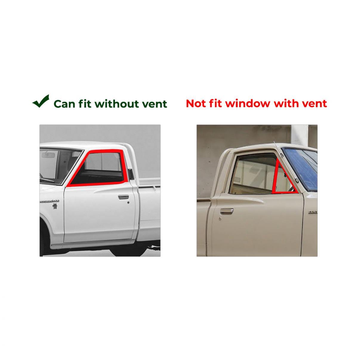 For Datsun 620 Pickup 1972-79 Front Weatherstrip Door Belt NO Vent Set 4 EBGO