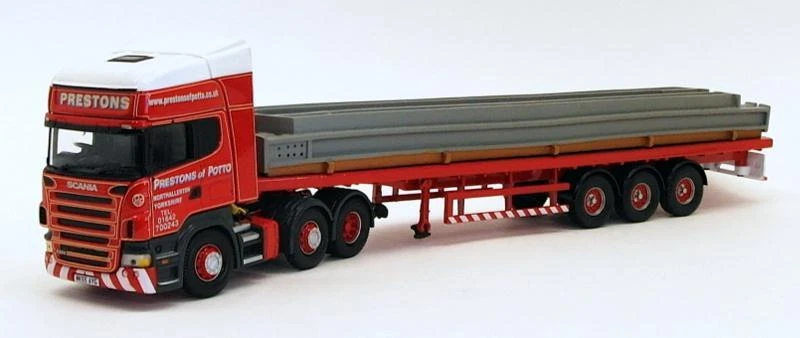 Corgi 1/50 Scale Model CC13713 Scania R Series Flatbed Trailer/Load - Prestons - Image 2 of 4