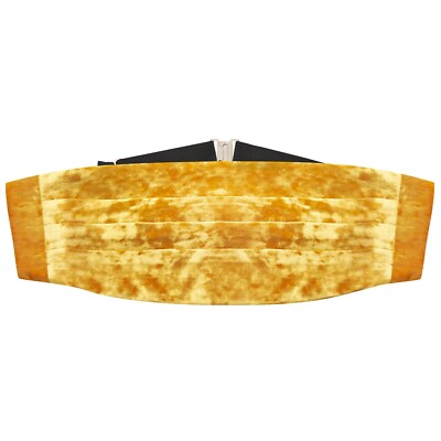 Gold Crushed Velvet Kummerbund