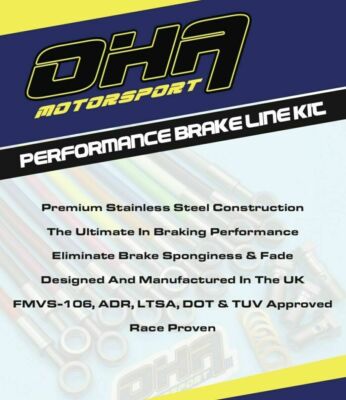 OHA Stainless Steel Braided Rear Brake Line Kit For Yamaha YZF-R125 – NEW