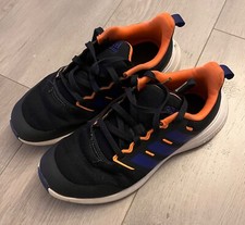Adidas FortaRun 2.0 K Youth Size 4 Black Blue Orange Running Shoes
