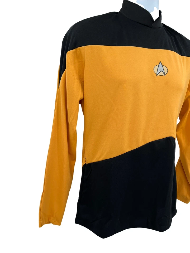 星际迷航下一代 TNG 金色操作衬衫 Cosplay 男式 M 码 — 第 3/4 张图片