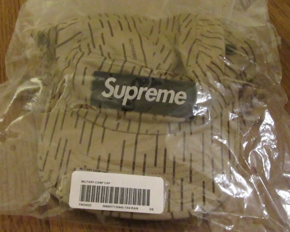 Supreme Military Camp Cap Hat Tan Raindrop FW24 Supreme New York 2024 Brand New - Image 4 of 4
