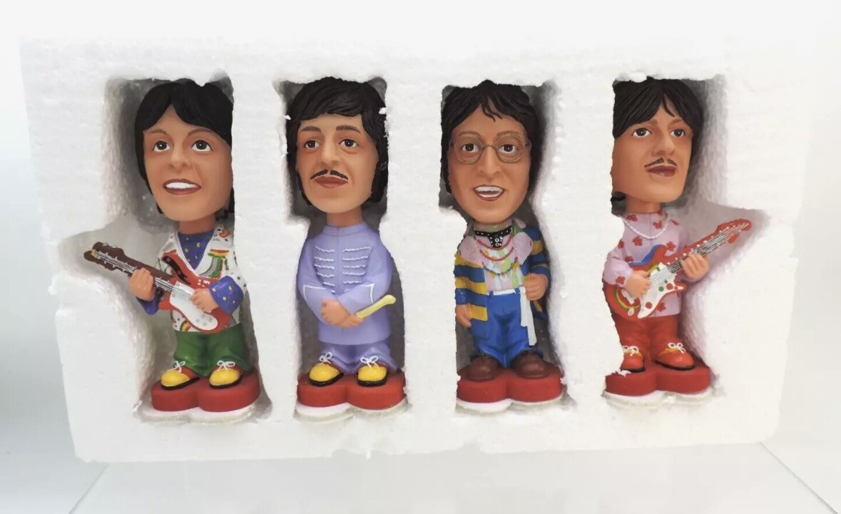 Rare Beatles Bobbleheads Set Paul McCartney John Lennon Ringo