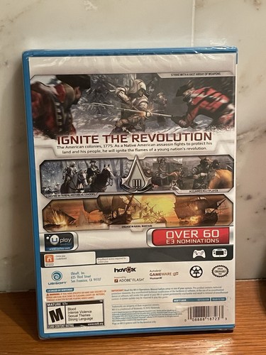 New Assassin's Creed III (Nintendo Wii U, 2012) Sealed - Picture 2 of 9