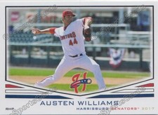 2017 Harrisburg Senators Austen Williams RC Rookie Washington Nationals