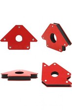 S&R Calamita Angolare Magnetica 100mm Posizionatore Magnetico A Squadretta I Supporto Angolare Magnetico 100mm. Magnete Rosso - Foto 2