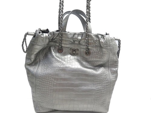 Sac à Main Cuir Façon Crocodile EMY FRANCE - Marron - Bandoulière - Occasion (made In France)