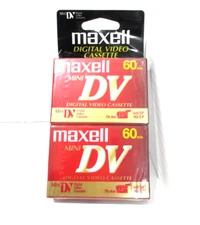 Maxell Mini DV Digital Video Cassettes 60 minutes Sealed X 2