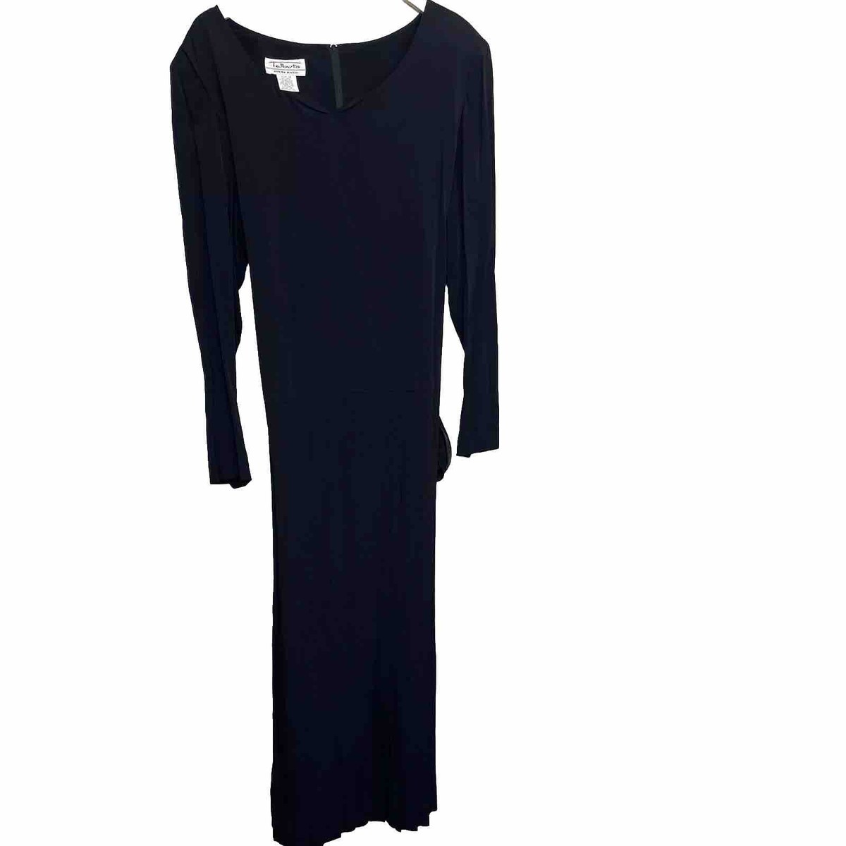 Vintage 80s Talbots X Donna Ricco Black Dropped Waist Dress Maxi Dress NWT