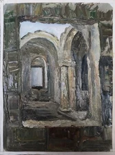 Oil Painting Overlooking The Streets Ogienko N. Unframed Original Art nAAA2070