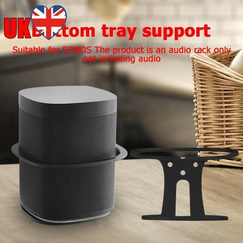 Speaker Box Wall Mount Stand Metal Holder for SONOS One SL/PLAY:1 (Black)