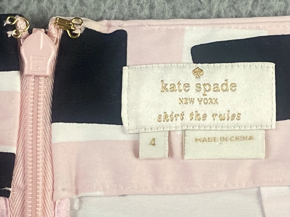 Falda Kate Spade NY Mujer Talla 4 The Rules Falda Lápiz Plisada Dobladillo Trasero EXCELENTE Foto 4 de 4