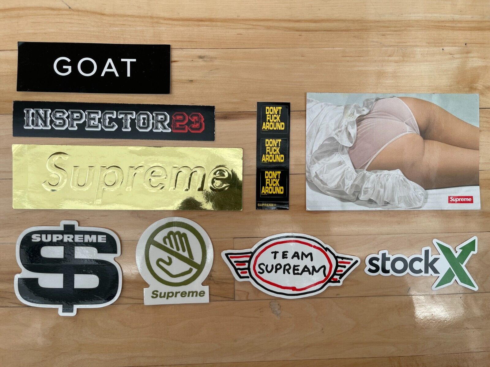 Supreme Goat Sticker Bulk Collection Box Logo Lot Set Pack Bundle Assorted L M S