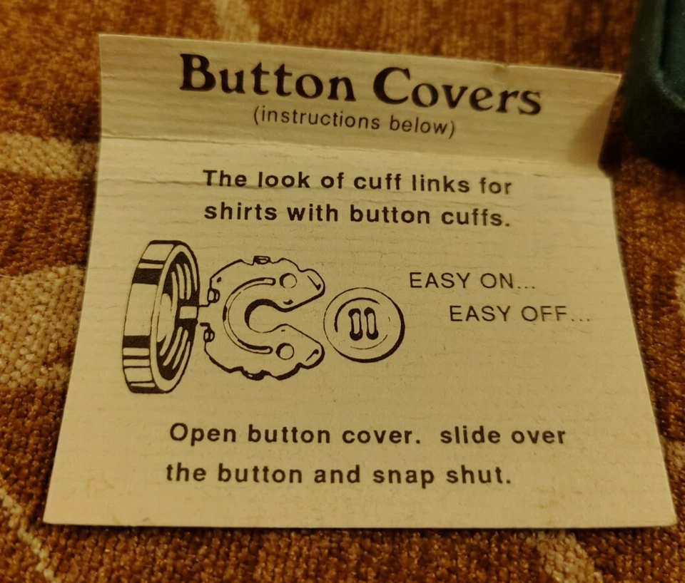 Cubiertas de botones ANSON tono dorado de colección como gemelos caja de terciopelo original Foto 3 de 4