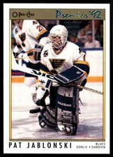 1991-92 O-Pee-Chee Premier #29 Pat Jablonski St. Louis Blues Rookie Hockey Card